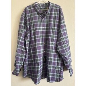 Polo Ralph Lauren 4XB Big Tall Plaid Purple Green Button Shirt NWT